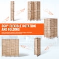 thumbnail image 3 of VEVOR Wood Room Divider Wooden Privacy Screen 4 Panel Room Separation Divider, 3 of 9