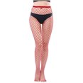 thumbnail image 1 of Penkiiy Bas Résille pour Femmes Chaussettes de Mode pour Femmes Couleur Chaussettes Perforées à la Mode Chaussettes en Filet de Pêche Super Élastiques Chaussettes à Bout Fermé en Maille Collants Rouges, 1 of 2