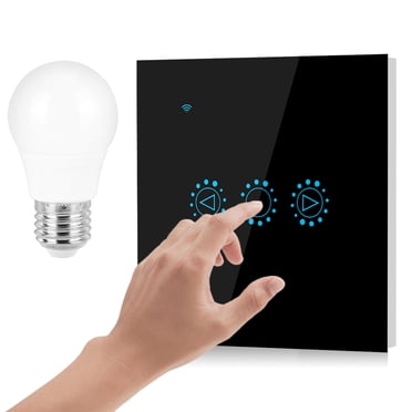 Interrupteur de Minuterie Tactile Intelligent à DEL, Gradation Wi-Fi, Télécommande, Minuterie Intelligente avec Ampoule