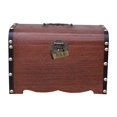thumbnail image 2 of jifeng Piggy Bank Decor Memory Hobby Preservation Keepsakes Box Wood Treasure Chest Black, 2 of 9