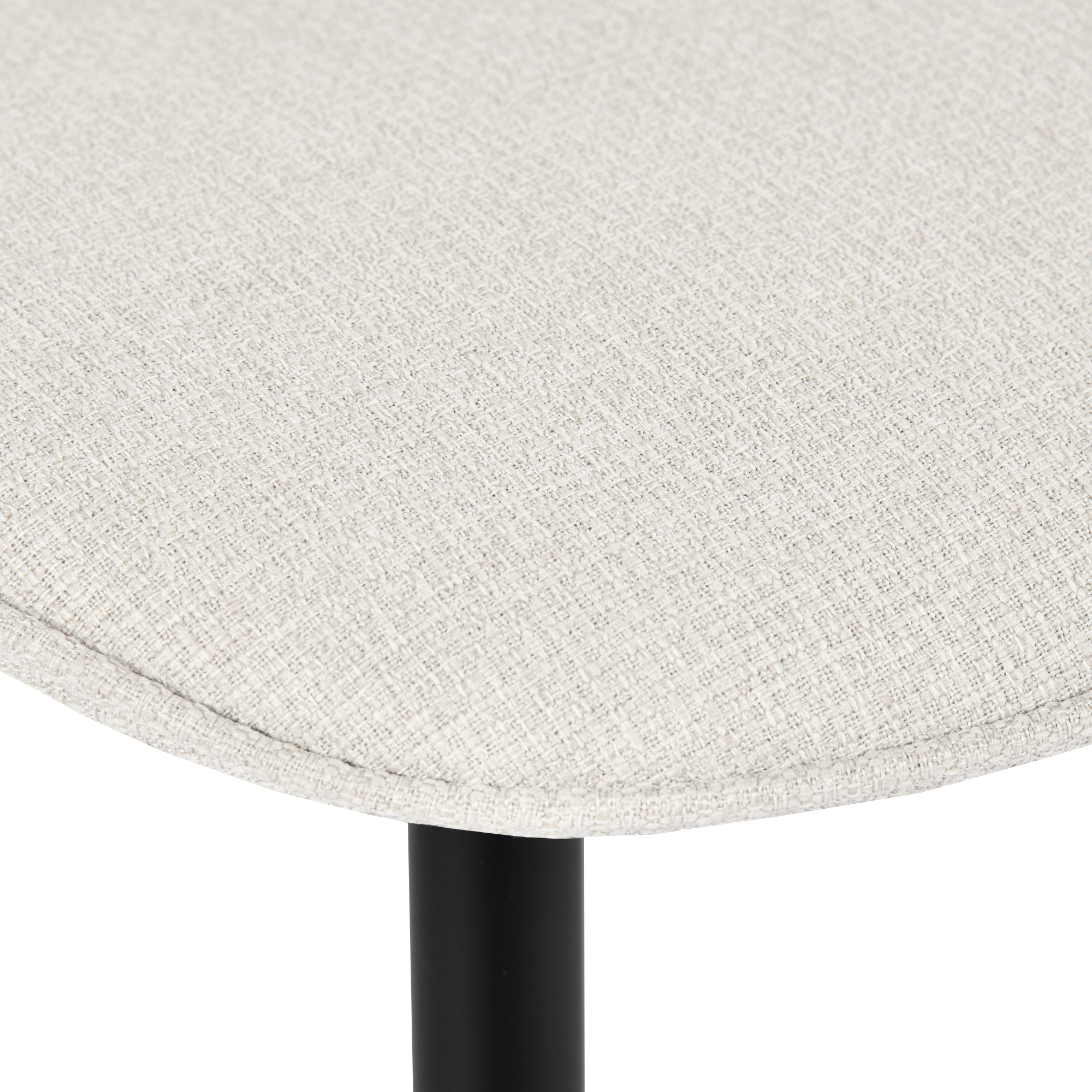 Homy Casa Lot de 4 Chaises de Salle à Manger, Chaises d'Appoint Modernes en Tissu Tweed Beige avec Pieds en Métal Robustes