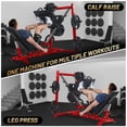 thumbnail image 4 of PIONEERWORKS Leg Press & Squat Machine for Home Gym with Calf Block & Barbell Plate Storage, Professional Lower Body Workout Equipment for Fitness and Strength Training, 4 of 10