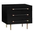 thumbnail image 1 of Table de Nuit en Bois d'Acacia Noir Trident, 1 of 8
