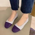 thumbnail image 5 of Casual Shoes For Women, Color-Block Canvas Slip-On Flats with Round Toe and Soft Sole for Spring and Summer, Large Sizes Available, 5 of 5