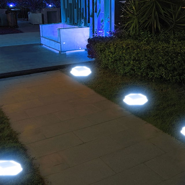 Danhjin Lighting Lighting Solar Underground Light Garden Courtyard LED Step Stair Light High Light Plastic Buried Light Gardening Tools