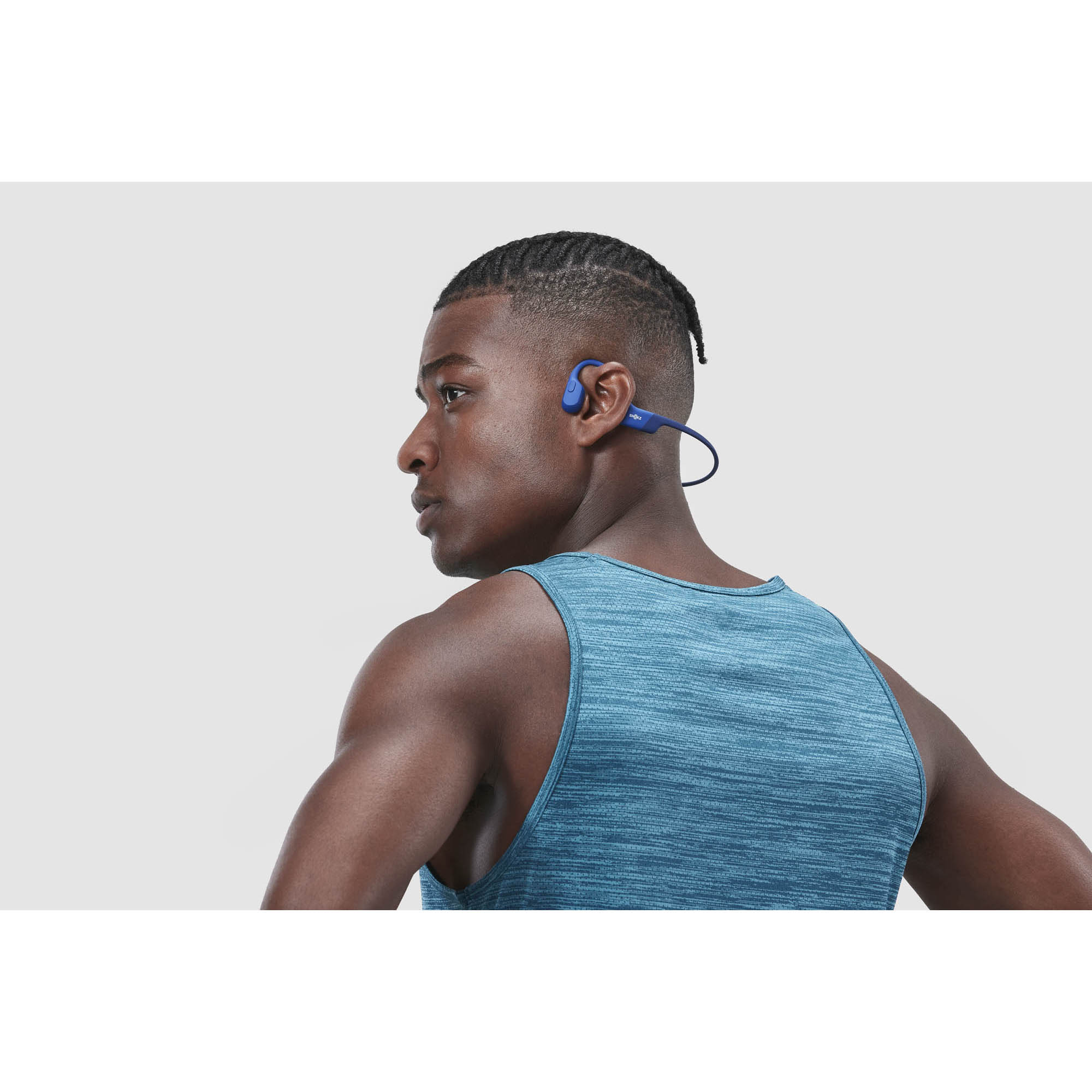 Shokz - OpenRun, CASQUE DE SPORT A CONDUCTION OSSEUSE, bleu