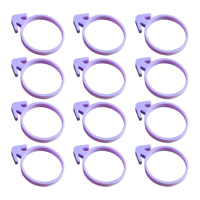 Birdeem 12Pcs Silicone Pipe Bag Cable Tie Seal Ring Fixing Ring Binding Ring Tool