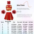 thumbnail image 5 of Miaeowve Tenue d'Uniforme de Cheer pour Filles du Secondaire pour Fête Musicale Vêtements de Cheerleading avec Pompons A Rouge 16, 5 of 5