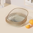 thumbnail image 1 of TIMIFIS Transparent Dinner Plate Four Pack Transparent Pet Tableware Squared Household Living Room Kitchen Boned Snack Fruit Plates Vegetable Plates Set Kitchen Gadgets, 1 of 7