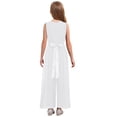 thumbnail image 2 of Sholeno Combinaisons Sans Manches pour Filles, Robe de Mariage Formelle en Chiffon, Combinaison de Danse Ivoire 10, 2 of 7