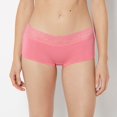thumbnail image 1 of Boyshort Cotton Panty With Lace Trim in Hot Pink, 1 of 5