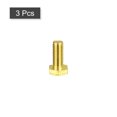 thumbnail image 3 of Unique Bargains Brass Hex Bolts, M10x25mm 3 Pack Fully Thread Grade 4.8 Machine Screws, 3 of 4