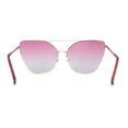 thumbnail image 2 of Womens Oversize Metal Rim Cat Eye Designer Sunglasses Silver Pink Grey, 2 of 4