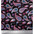 thumbnail image 2 of Soimoi Rayon Fabric Artistic Paisley Decor Fabric Printed Yard 56 Inch Wide, 2 of 3