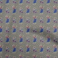 thumbnail image 1 of oneOone Coton Flex Gris Tissu Kalamkari Kathakali Matière de Robe Tissu Imprimé Tissu au Yard 40 Pouces de Large, 1 of 5