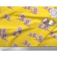 thumbnail image 3 of Soimoi Polyester Crepe Fabric Golden Retriever Dog Print Fabric by Yard 42 Inch Wide, 3 of 3