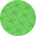thumbnail image 1 of Ahgly Company Machine Washable Indoor Round Transitional Neon Green Area Rugs, 8' Round, 1 of 7