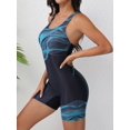 thumbnail image 4 of Charmo Women's One Piece Swimsuits Boyleg Shorts Full Coverage Slimming Bathing Suits Athletic Racerback Modest Swimwear, 4 of 5
