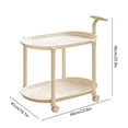 thumbnail image 2 of YIMWNYI Rolling Side Table with Wheels, Mobile End Table for Small Spaces, 2-Tier Removable Storage Rack, Portable Nightstand, Living Room, Bedroom, Kitchen Cart, Compact and Versatile Organizer, 2 of 6