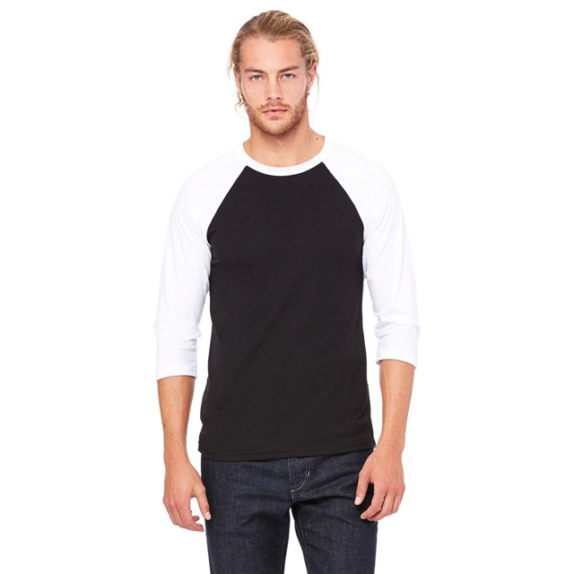 Bella + Canvas Unisex 3/4-Sleeve Baseball T-Shirt