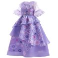 thumbnail image 2 of HAWEE Robe Isabela Assortie au Costume Encanto Robe Florale Déguisement Cosplay Tenue de Fête Chic Longue Robe Maxi pour Filles, 2 of 7