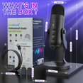 thumbnail image 3 of ZealSound USB Microphone,Condenser Computer PC Mic,Plug&Play Gaming Microphones for PS 4&5.Headphone Output&Volume Control,Mic Gain Control,Mute Button Vocal,YouTube Podcast on, 3 of 8