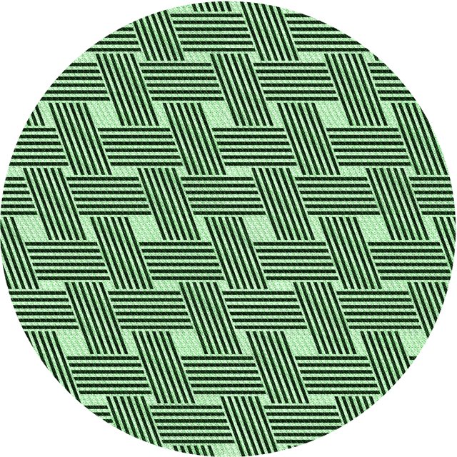 Ahgly Tapis Rond Lavable en Machine Intérieur Transitionnel Vert Forêt Foncé, 4 Pieds Rond