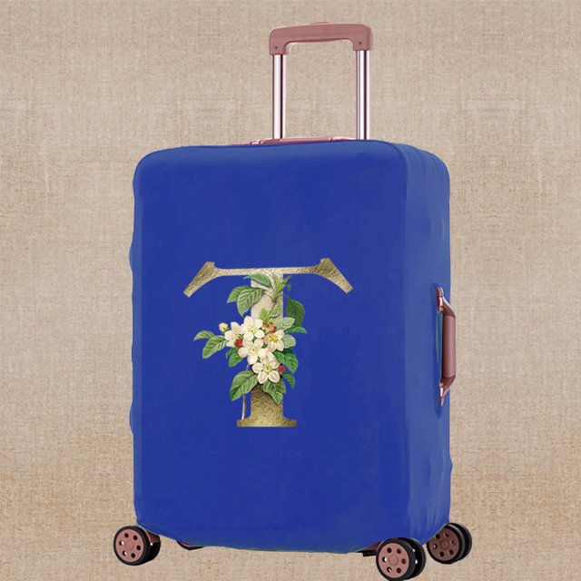 Luggage Cover Scratch Resistant Trolley Protective Case Apply To 18-32 Inch Golden Flower Print Suitcase Travel Accessory Covers 8Golden flower T L (26-28inch)