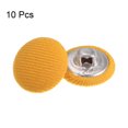 thumbnail image 3 of Unique Bargains 10pcs 24L Fabric Cloth Covered Button 15mm Round Metal Shank Sewing Buttons for Suits Dress Blouses, Yellow, 3 of 5