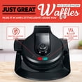 thumbnail image 3 of Gourmia Dual Pour Belgian Waffle Maker, Easy Pour Spout, 5 Shade Settings, Black, 3 of 10