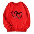 thumbnail image 3 of PMVFHDE Chandails à Capuchon pour Filles, Imprimé Graphique de Lettres, Chandail Rétro Confortable avec Poche, Manches Longues, Chandail Décontracté à Enfiler, Rouge, 7-8 Ans, 3 of 6
