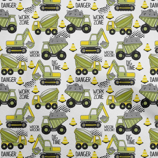 oneOone Tissu Popeline de Coton Vert Poire pour Robe de Camion Tissu Imprimé au Mètre 56 Pouces de Large