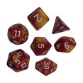 thumbnail image 3 of 7x dés en Polyéthylène Ensemble de dés Lisses D4-D20 pour Apprentissage des Mathématiques Jeux de Table Rouge Jaune, 3 of 7