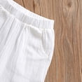 thumbnail image 4 of Hiiyo Boys Summer Outfits Cotton Linen Short Sleeve Button Shirt Shorts Set, Sizes 1-12, 4 of 5