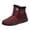 J-Red, variant on Kcodviy Women's Winter Solid Color Snow Boots for Women Slip on Thick Soled and Fleece Winter Snow Boots for Women Protective Snow Boots Slip S Snow Boots for Women on Boots