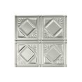 thumbnail image 1 of Fasade Easy Installation Traditional 4 Brushed Aluminum Glue Up Ceiling Tile/ Ceiling Panel (12" X 12" Sample), 1 of 3