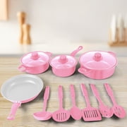 LSLJS Thirteen Piece Cookware Set Soup Pot Milk Pan Frying Pan Non-Stick Spatula Set Maifan Stoneware Multi-Piece Set