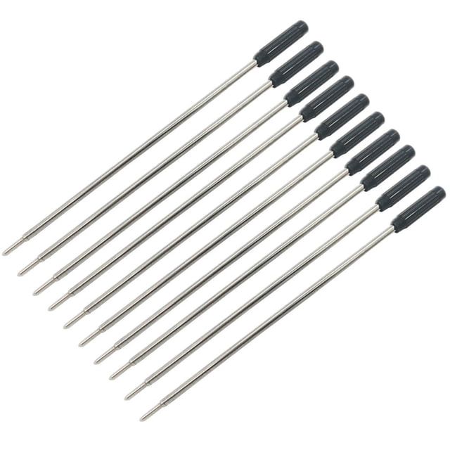 AMERTEER 20 Pcs Recharges de Stylos à Bille pour Stylos Croisés Recharge de Stylo à Pointe Fine - Encre Noire