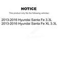 thumbnail image 2 of Transit Auto Front Rear Coated Drilled Slotted Disc Brake Rotors and Ceramic Pads Kit for Car 2013-2016 Hyundai Santa Fe XL 3.3L KDC-101063, 2 of 11