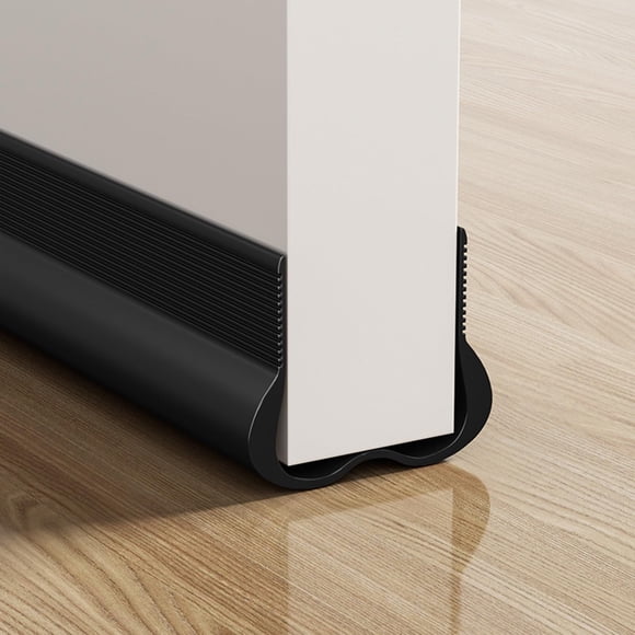 Door Bottom Seal Strip PVC - Soundproof Weather Stripping for Noise Reduction and Draft Blocking - Black Insulation Gasket - 39 inch Long