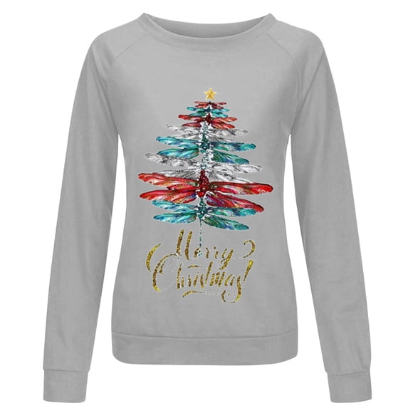Birdeem 2020 Fashion Autumn New Product Christmas Tree Print O-Neck Sweater