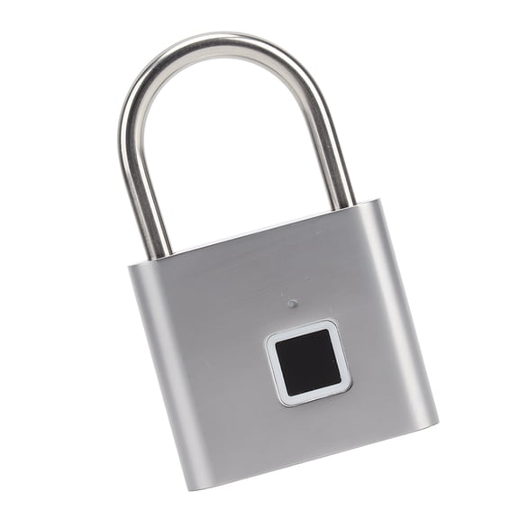Serrure à Empreintes Digitales, Empreinte Digitale 0,5 s Déverrouillage Structure Compacte Poutre de Serrure en Acier Inoxydable Supporte 10 Empreintes Digitales pour Casiers pour Sacs à Dos Argent