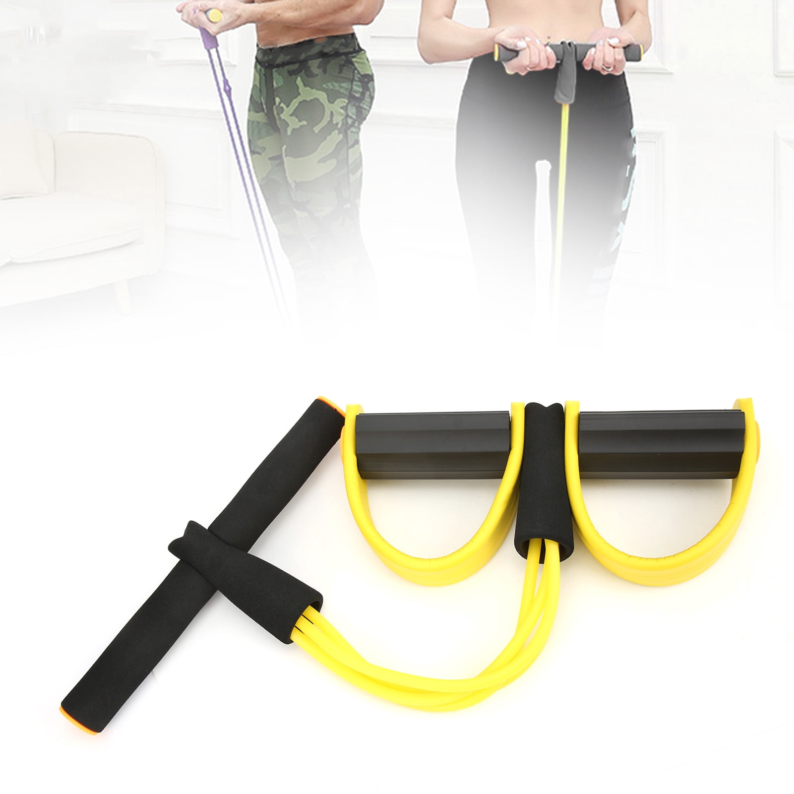 2 Tubes Resistance Band, Fitness Tool Multifunction Lightweight 2 Tubes Fitness Pull Rope Effective  for Yoga Exercise for Home Pilates
