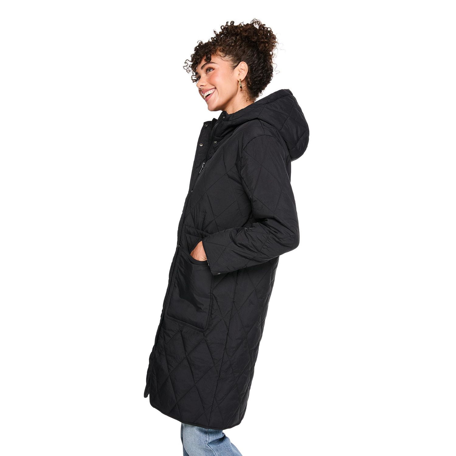 George Women's Long Quilted Coat