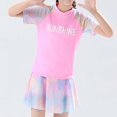 thumbnail image 2 of Toddler Girls Swimsuits Leopard Print Cute Swimwear Swim Shirts and Rash Guards Size L, 2 of 6