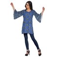 thumbnail image 3 of Moomaya Kurta Mini à Manches Kimono Tunique d'Été Kurtis Courts Imprimés pour Femmes, 3 of 5