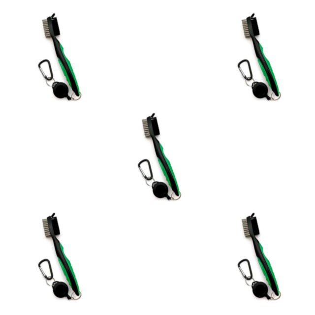 Ruiboury Golf Club Brush Portable Handheld Replacement Double-sided Ball Shoe Brushes Green Lidless 5Set