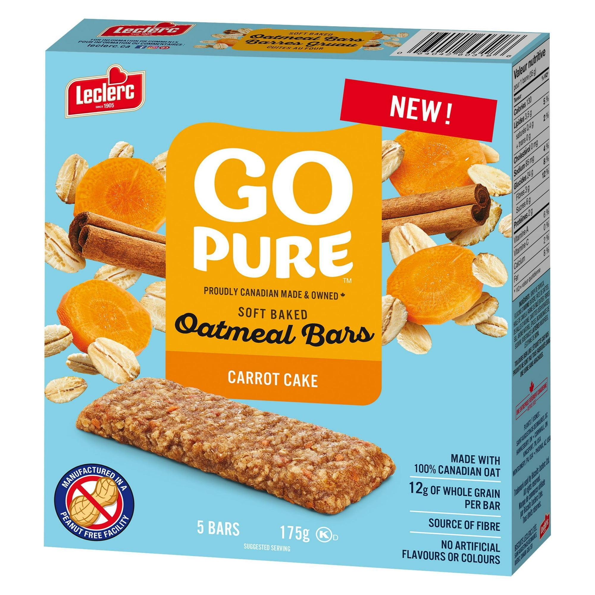 Barres Gruau Go Pure Gateau Aux Carottes