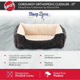 thumbnail image 2 of Sleep Zone Lit Câlin Orthopédique en Velours Côtelé, 2 of 4