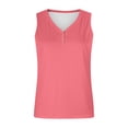 thumbnail image 4 of QUINDOS Tank Tops for Women Pink Summer Workout Striped Round Neck Button Elastic Tank Tops Womens Camisoles 2025, 4 of 5